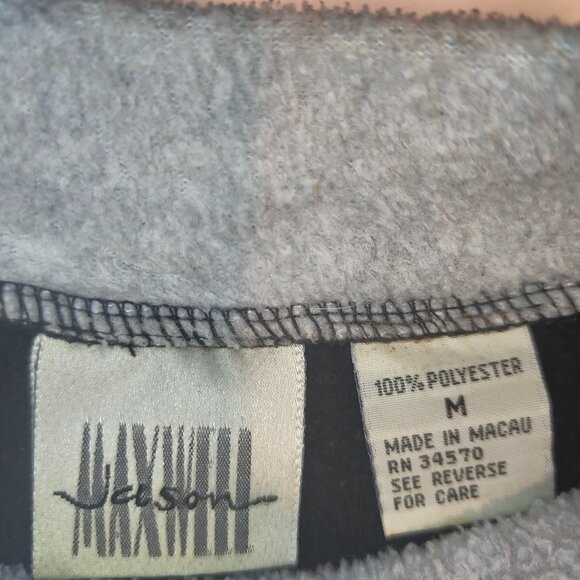 Women's Vintage Jason Maxwell Embroidered Musical Instrument Sweater Medium - Picture 2 of 5